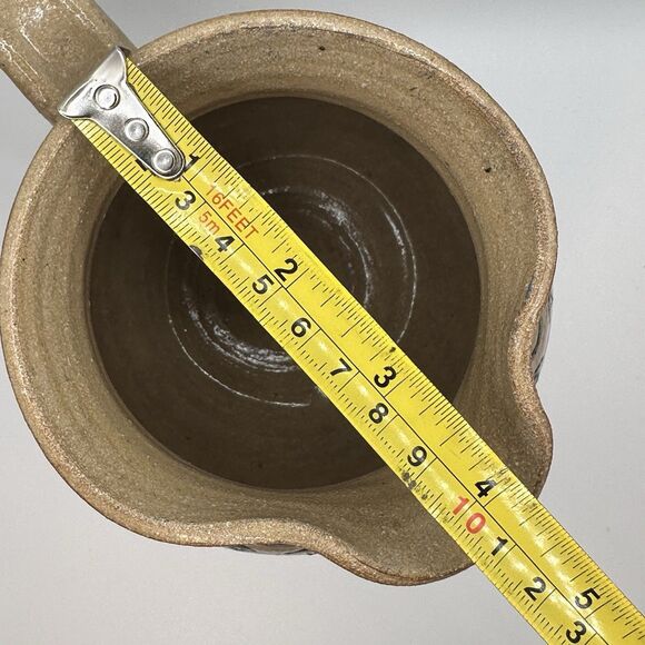 Vintage Rustic Primitive Hand Thrown Pottery Vase Brown 1998 Artist Signed - Picture 9 of 10